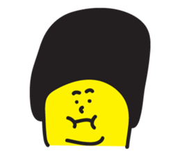 banana man with punk hair sticker #6228175