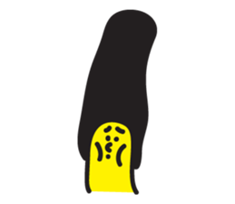banana man with punk hair sticker #6228176