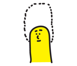 banana man with punk hair sticker #6228177