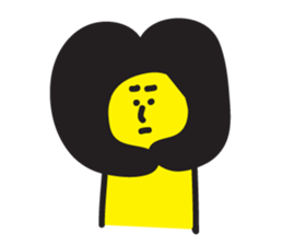 banana man with punk hair sticker #6228178