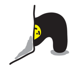 banana man with punk hair sticker #6228179