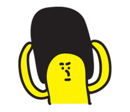 banana man with punk hair sticker #6228180