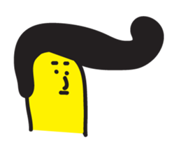 banana man with punk hair sticker #6228181