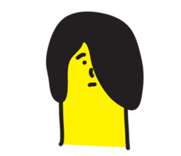 banana man with punk hair sticker #6228182