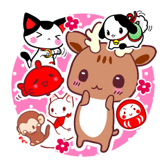 Deer, fox, monkey,gods