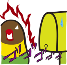 With Masked lovebird Sticker sticker #6232060