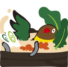 With Masked lovebird Sticker sticker #6232066