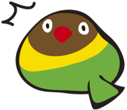 With Masked lovebird Sticker sticker #6232073