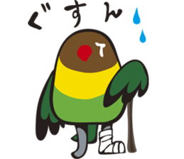 With Masked lovebird Sticker sticker #6232081