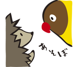 With Masked lovebird Sticker sticker #6232086