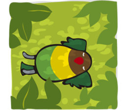 With Masked lovebird Sticker sticker #6232087