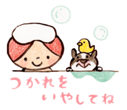 Child wearing a round hat sticker #6232655