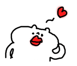 A white surreal basic stamp. sticker #6233459