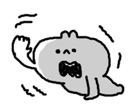 A white surreal basic stamp. sticker #6233479