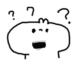 A white surreal basic stamp. sticker #6233480