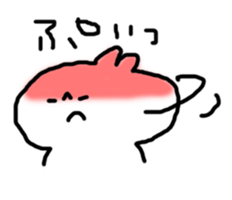 A white surreal basic stamp. sticker #6233481