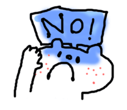 A white surreal basic stamp. sticker #6233483