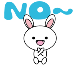 White cat & White rabbit sticker #6233652