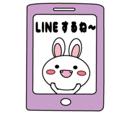 White cat & White rabbit sticker #6233659