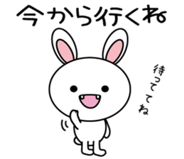 White cat & White rabbit sticker #6233661