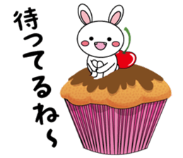 White cat & White rabbit sticker #6233663