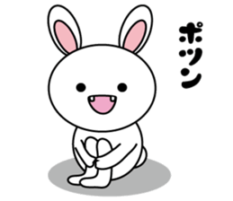 White cat & White rabbit sticker #6233672