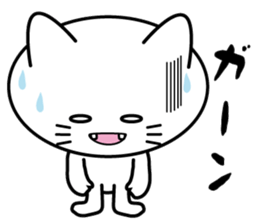 White cat & White rabbit sticker #6233675