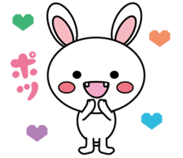 White cat & White rabbit sticker #6233678