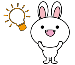 White cat & White rabbit sticker #6233682