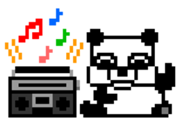 Japanese Pixel Panda sticker #6233871