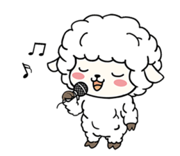 PUFFY-FLUFFY SHEEP with Italian words sticker #6234810