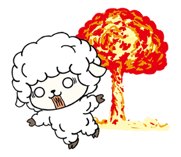 PUFFY-FLUFFY SHEEP with Italian words sticker #6234811