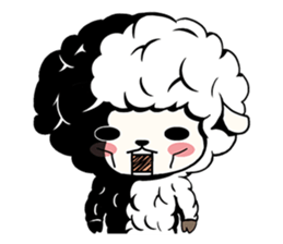 PUFFY-FLUFFY SHEEP with Italian words sticker #6234817