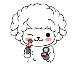PUFFY-FLUFFY SHEEP with Italian words sticker #6234818