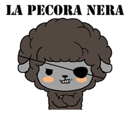 PUFFY-FLUFFY SHEEP with Italian words sticker #6234821