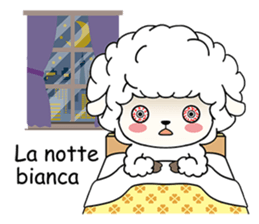 PUFFY-FLUFFY SHEEP with Italian words sticker #6234822