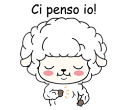 PUFFY-FLUFFY SHEEP with Italian words sticker #6234834