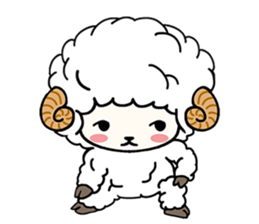 PUFFY-FLUFFY SHEEP with Italian words sticker #6234838