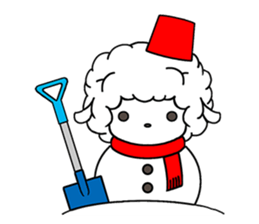 PUFFY-FLUFFY SHEEP with Italian words sticker #6234839