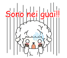 PUFFY-FLUFFY SHEEP with Italian words sticker #6234842