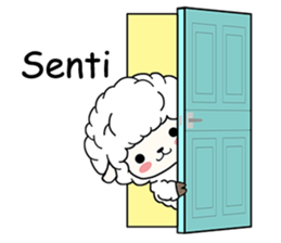 PUFFY-FLUFFY SHEEP with Italian words sticker #6234843