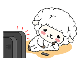 PUFFY-FLUFFY SHEEP with Italian words sticker #6234845