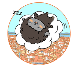 PUFFY-FLUFFY SHEEP with Italian words sticker #6234847