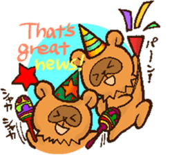 Birthday,Congratulations! Raccoon dogs sticker #6234868