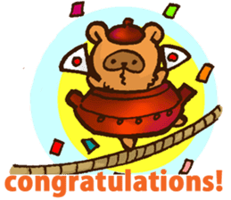 Birthday,Congratulations! Raccoon dogs sticker #6234871