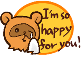 Birthday,Congratulations! Raccoon dogs sticker #6234873