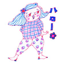 Chubby mono gril sticker #6235928