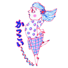 Chubby mono gril sticker #6235931