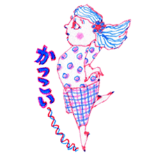 Chubby mono gril sticker #6235931