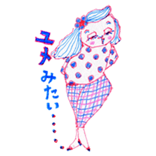 Chubby mono gril sticker #6235933
